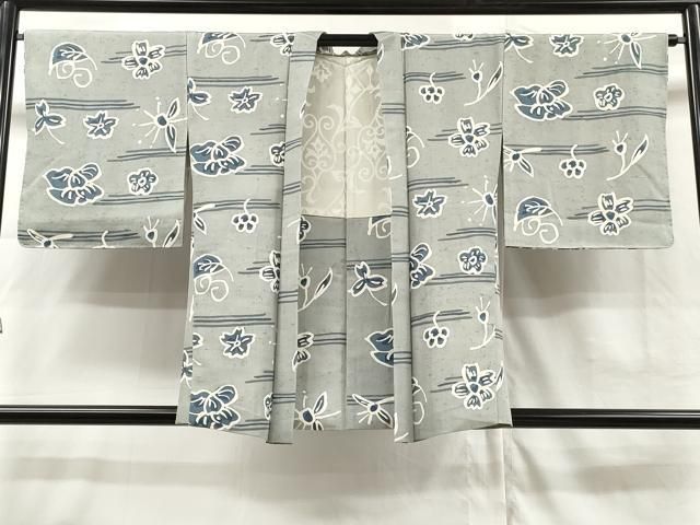 平和屋着物＃羽織　ひげ紬地　草花文　正絹　逸品　CAAR9185id 平和屋着物＃羽織 ひげ紬地 草花文 正絹 逸品 CAAR9185id - メルカリ