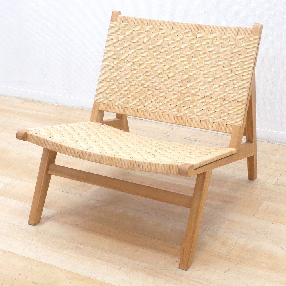NOWHERE LIKE HOME ラウンジチェア タスカー Lounge Chair TUSKER チーク無垢材 ラタン 屋外 椅子 イス 北欧 EG17405 オフィス家具