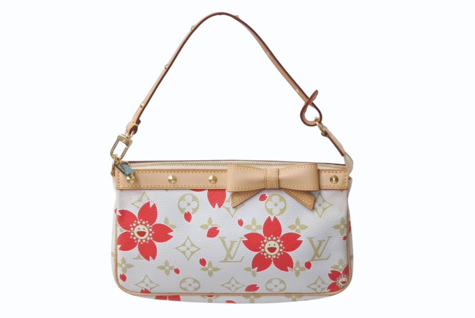 LOUIS VUITTON ルイヴィトン ポシェット アクセソワール アクセサリーポーチ M92008 モノグラム チェリーブロッサム 村上隆 4b001859