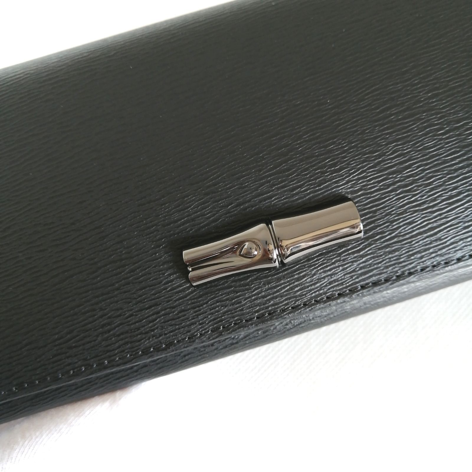 極美品 ロンシャン LONGCHAMP 長財布 レザー ブラック 【928】 - メルカリ
