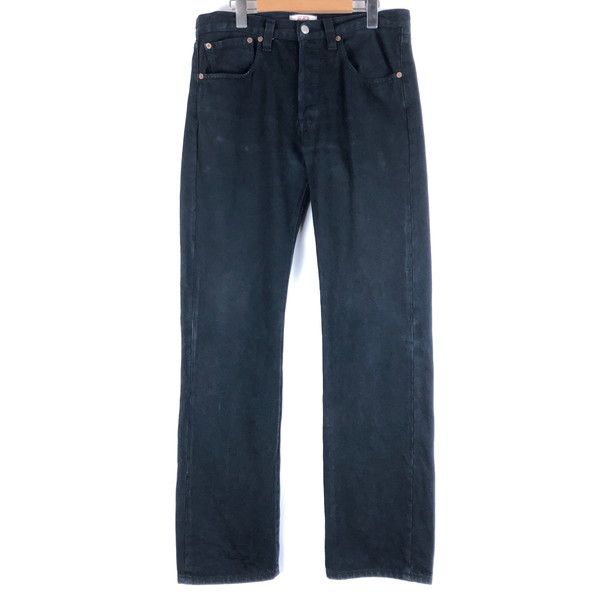 【古着】 Levi's リーバイス 501 デニムパンツ レギュラーストレート ユーロもの パキスタン製 00s ブラック系 メンズW31 【中古】 n059580