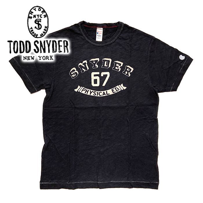 【トッドスナイダー×チャンピオン】コラボTシャツ【kts925】 送料無料 メンズ Tシャツ ブラック TODD SNYDER × CHAMPION