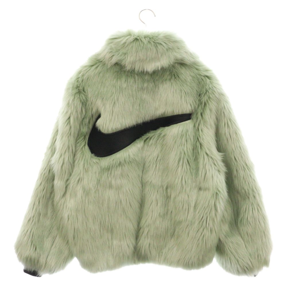 NIKE (ナイキ) ×AMBUSH Reversible Faux Fur Coat Jacket リバーシブル フェイク ファーコート グリーン  AQ9225-390 - メルカリ