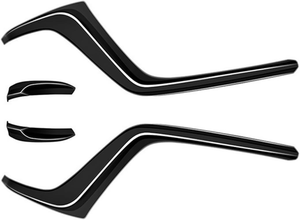 マツダ CX-60 KH系 2025 対応 センターグリルモール - フロントグリルカバー ABS 4P ブラック FFCRYSTALESIA_COM