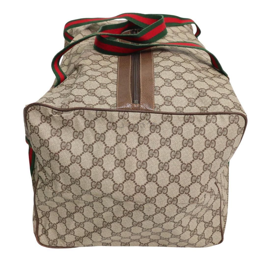 GUCCI グッチ GGスプリーム シェリーライン 大容量 ボストンバッグ 旅行 ヴィンテージ】OLD Gucci グッチ ボストンバッグ 旅行カバン GG
