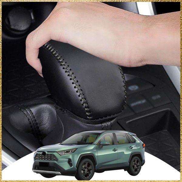 新品送料無料Size:新型RAV4 XA50系_Color:ブラック縫い糸 ｓｏｌａａｙ シフトノブカバー 新型RAV4u0026RAV4 PHV XA50系 針仕事不用 ギアシフトノブ カバー レザー製 汚れ防止 引っかき傷対策 本革シフ