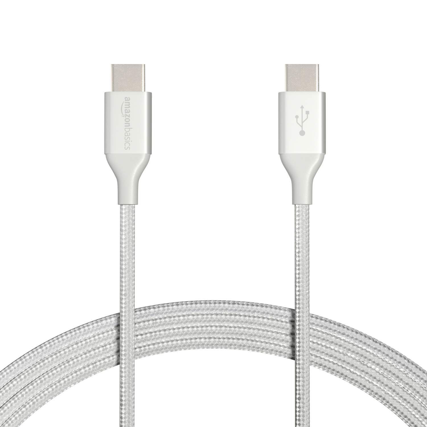 【新着商品】iPhone 15/iPad/Samsung Apple USB-IF認証取得 Galaxy/タブレット/ノートパソコン用 速度480Mbps ナイロン編みコード 3.0 高速充電ケーブル 2.0 m USB-C USB-C シルバー to ベーシ