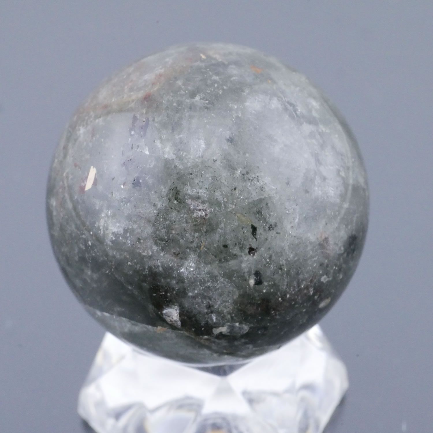 ガーデンクォーツ 庭園水晶 丸玉 38.2mm 75.6g 天然石 置物