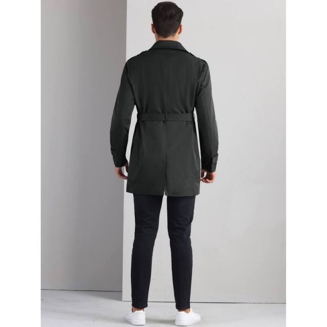 【送料無料】 Lars Amadeus メンズ ジャケット・ブルゾン アウター Business Trench Coat for Men's Double Breasted Notched Lapel Long Jacket Windbreaker Overc