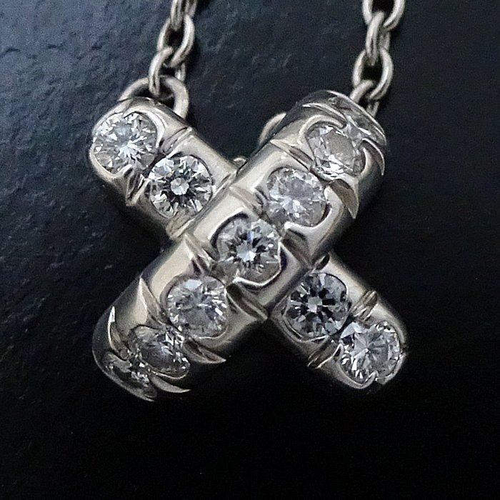 ティファニー TIFFANY&Co. クロスステッチ ダイヤモンド ネックレス