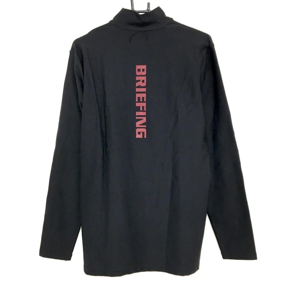 超美品】ブリーフィング 長袖ハイネックシャツ 黒×レッド 裏起毛