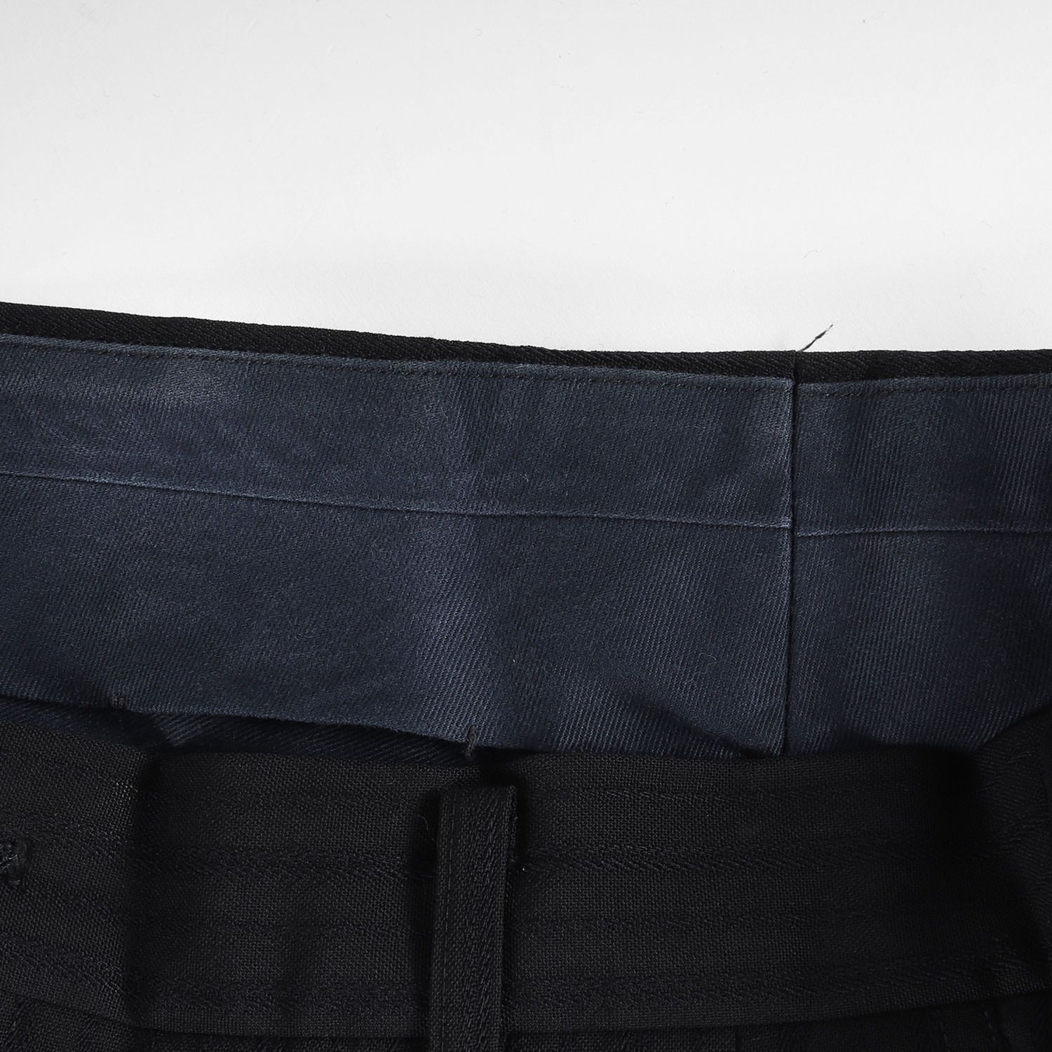 COMME des GARCONS コムデギャルソン パンツ サイズ:S ジャガード ストライプ ツータック ウール ワイド テーパード スラックス HP-10031 97SS トラウザー バギー HOMME 田中オム アーカイブ ネイビー 紺 日本製 ボトムス ズボン 【メンズ】【中古】 COMME des GARCONS コムデギャルソン パンツ サイズ:S ジャガード