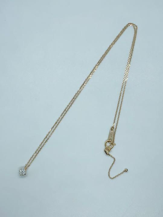 特別特価】星の砂K18PG/WG ダイヤモンド 一粒石ペンダントネックレス