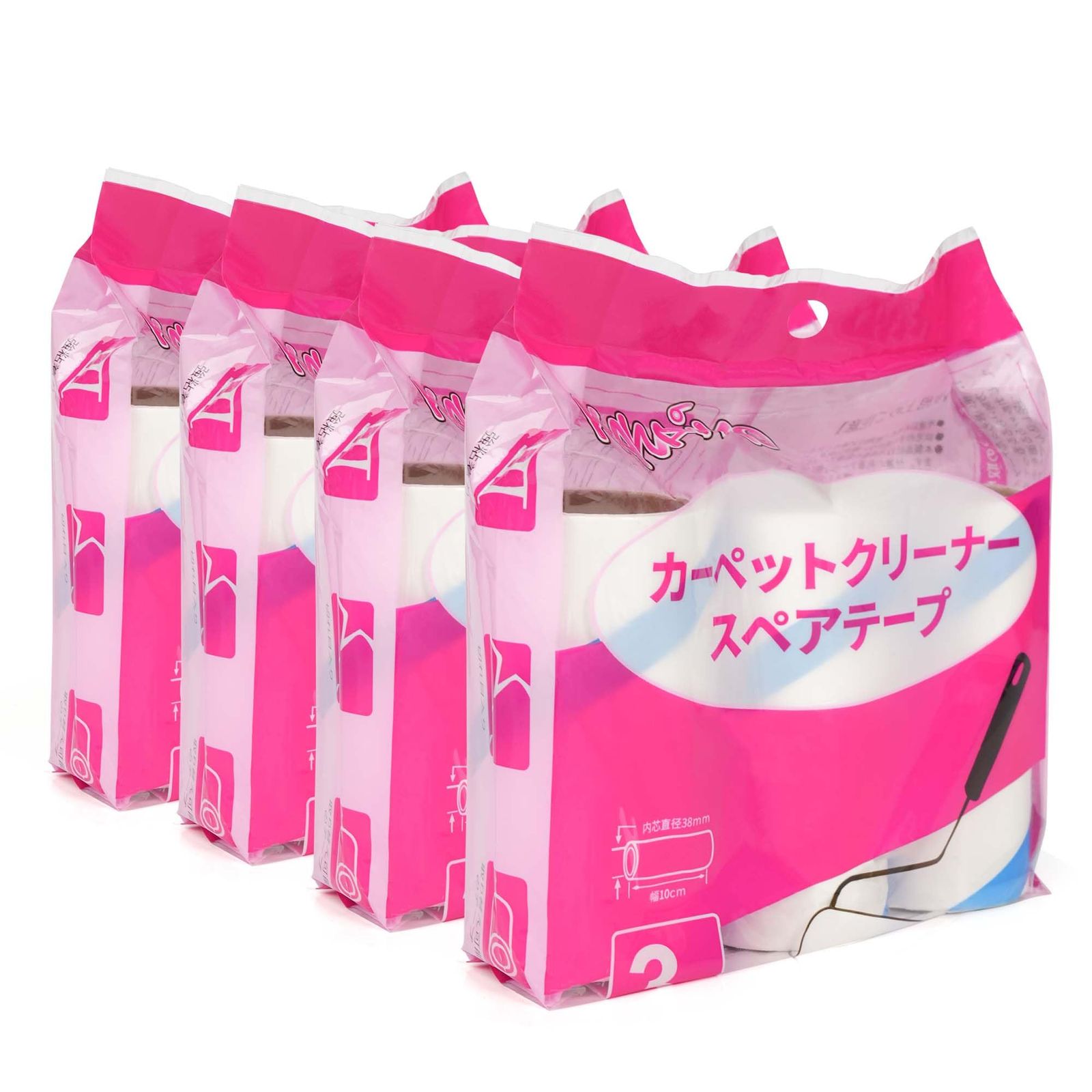 KAWAIKO カーペットクリーナー 粘着クリーナー 斜めカット 100 mm x 60周 強力粘着 ホコリ取り ペットの毛取り 衣類等々掃除便利 スペア