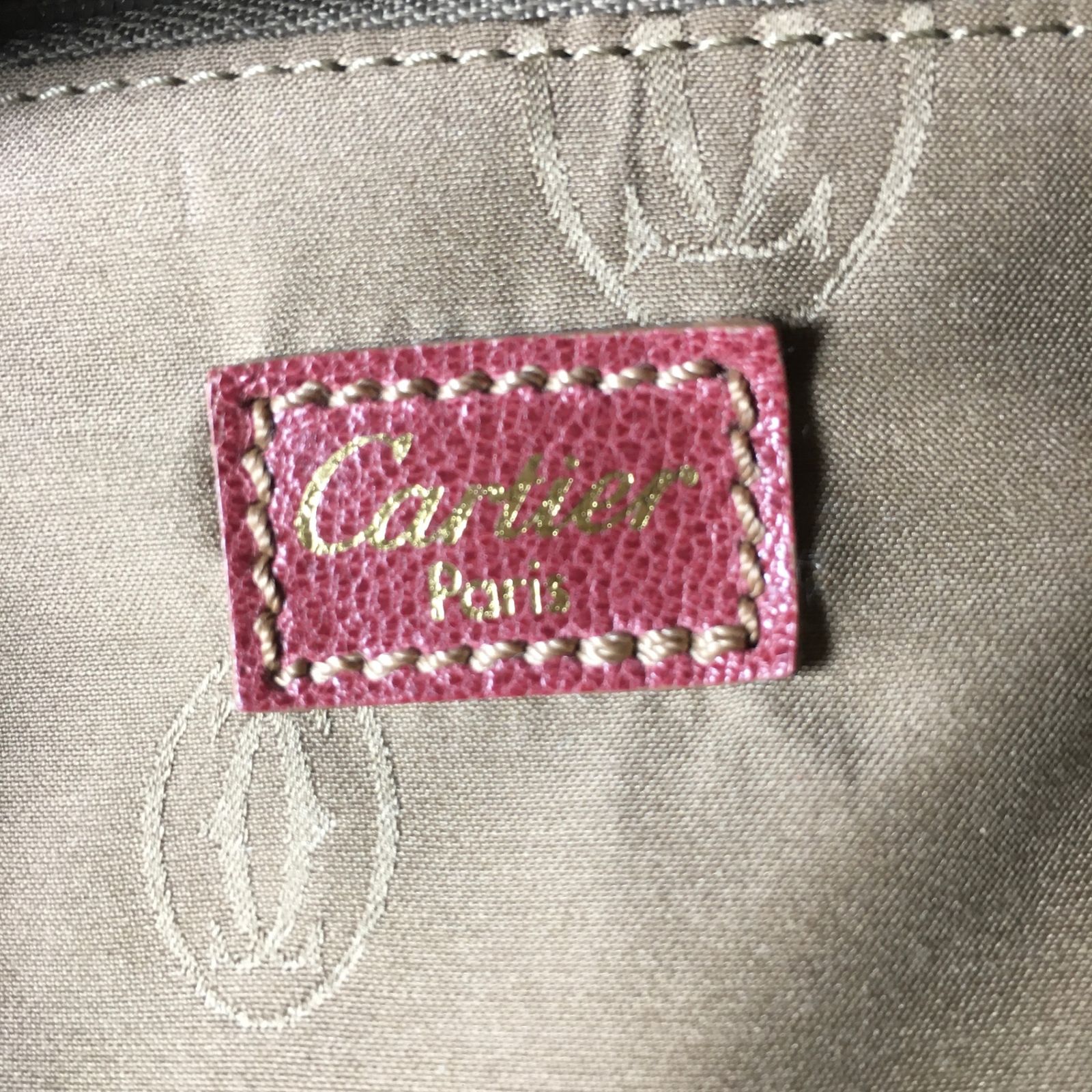 2508-274｜美品｜カルティエ マルチェロ ハンドバッグ レザー レッド 