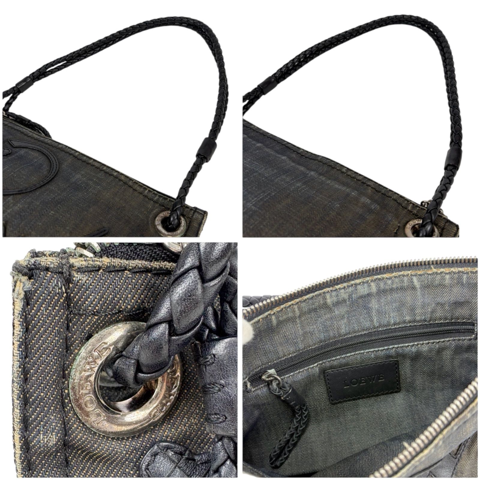 ロエベ LOEWE ショッパートート クラウン デニム トートバッグ ショルダー ロエベ LOEWE デニム ショッパートート ハンドバッグ