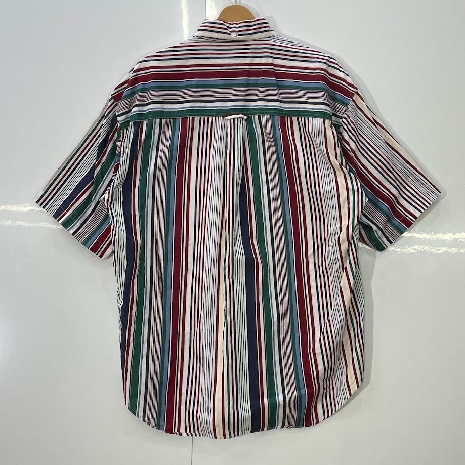 ストライプシャツ マルチカラーボタンダウン ビッグシルエット