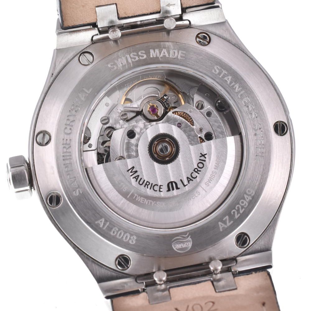 モーリス・ラクロア モーリスラクロア MAURICE LACROIX AI6008-SS001-430-1 アイコン デイト 自動巻き メンズ 良品  箱・保証書付き Q#124495 メンズ腕時計