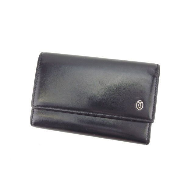 カルティエ キーケース 6連キーケース パシャ ブラック×シルバー