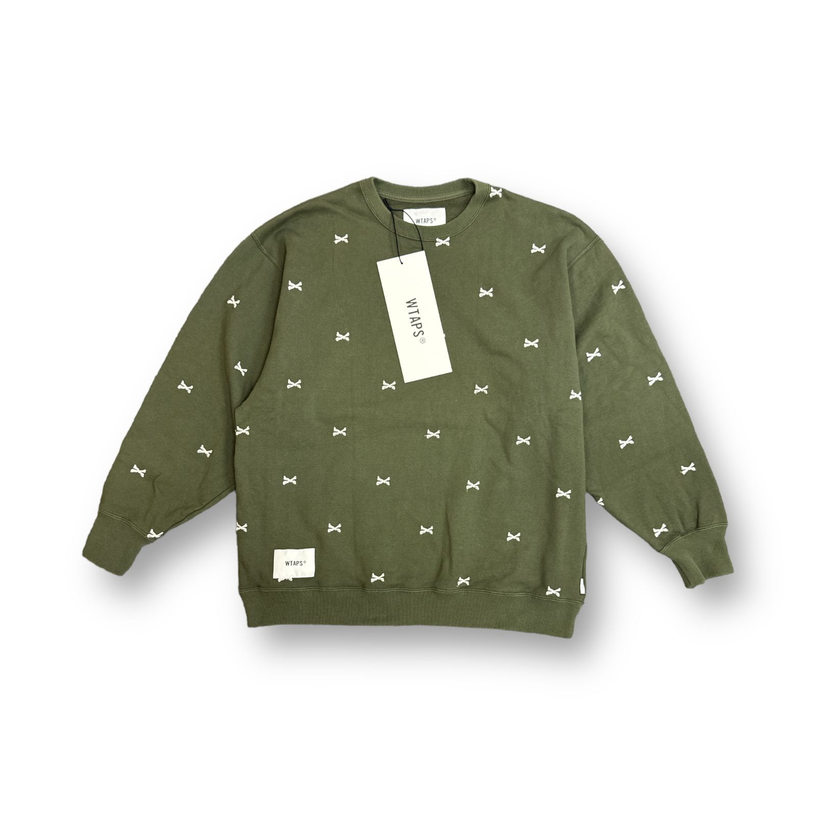 WTAPS 22AW ACNE SWEATER 刺繡 クロスボーン クルーネック WTAPS 22AW ACNE SWEATER 刺繡 クロスボーン クルーネック