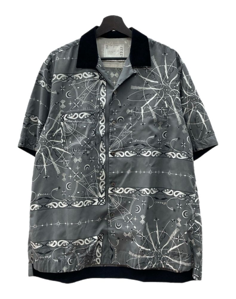 【美品】sacai × Dr.woo 半袖シャツ サイズ2 サカイ sacai 20SS × Dr Woo ドクター ウー Bandana Print Shirt