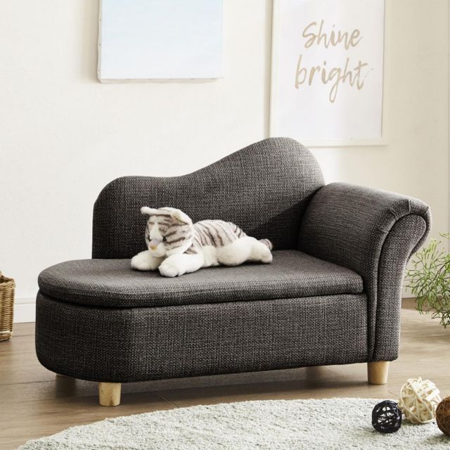 後藤家具物産 座面収納庫付きペット用ソファー PSO-KRS-GY グレー ペットベッド ペット家具