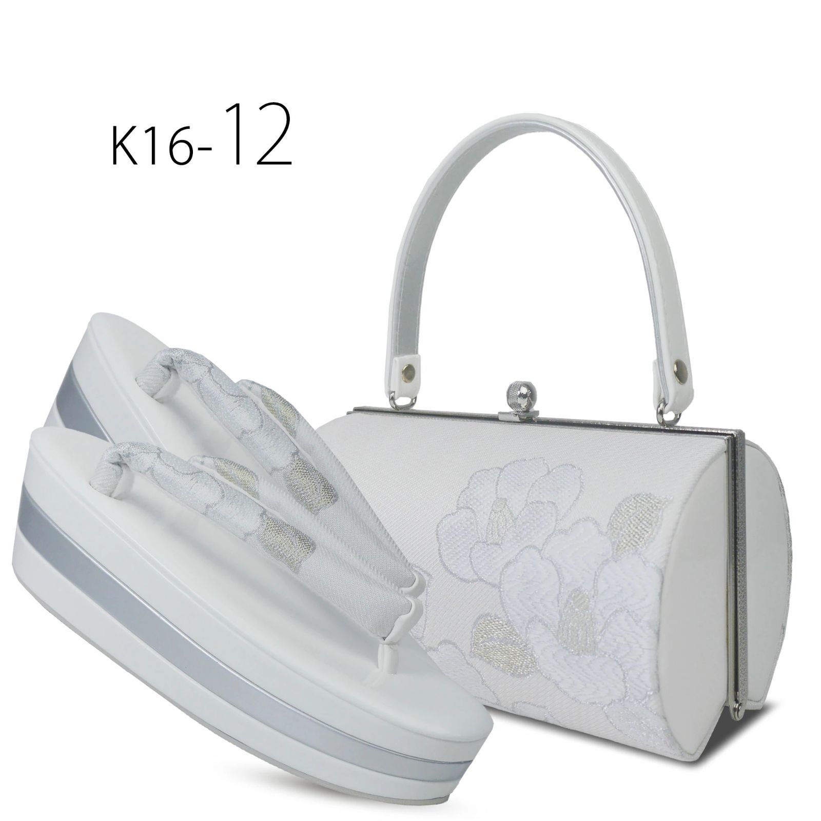 和装 草履バッグセット 帯地 黒×銀 3枚芯 フリーサイズ k16-6 和装 草履バッグセット 帯地 黒×銀 3枚芯 フリーサイズ k16-6