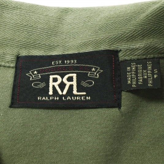 希少サイズXL RRL オープンカラー ヘリンボーン ミリタリー 半袖シャツ 希少サイズXL RRL オープンカラー ヘリンボーン ミリタリー 半袖