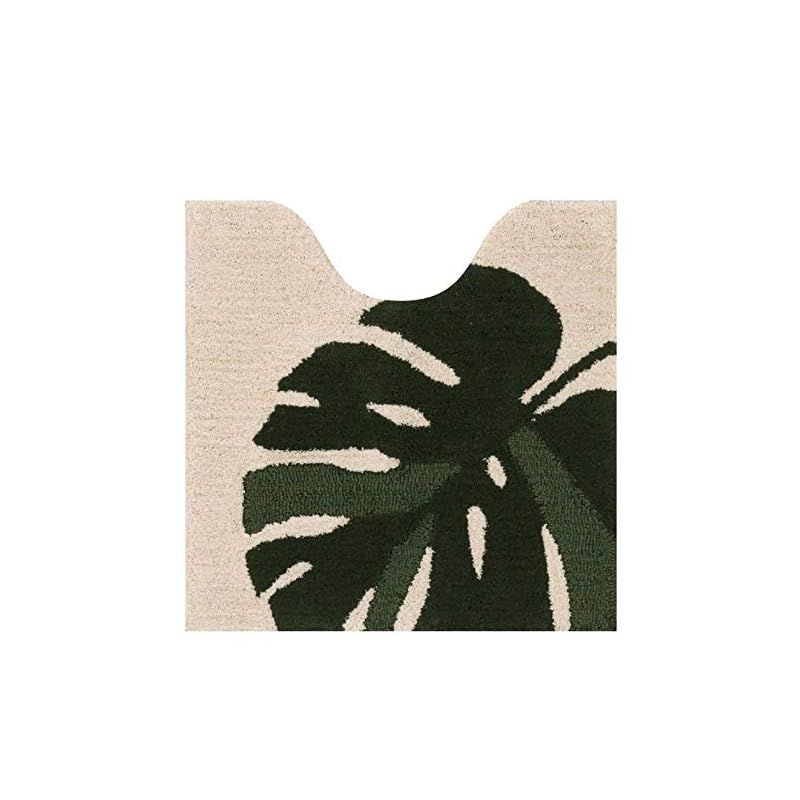 センコー M home モンステラ トイレマット N 約60×60cm ベージュ モダン 抗菌 防臭 日本製 26823