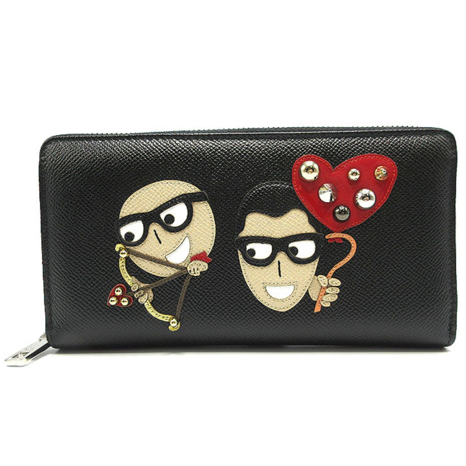 ドルチェ＆ガッバーナ 長財布 #dgfamily 型押しレザー ラウンドジップ BP1672 AU791 80999 NERO アウトレット メンズ