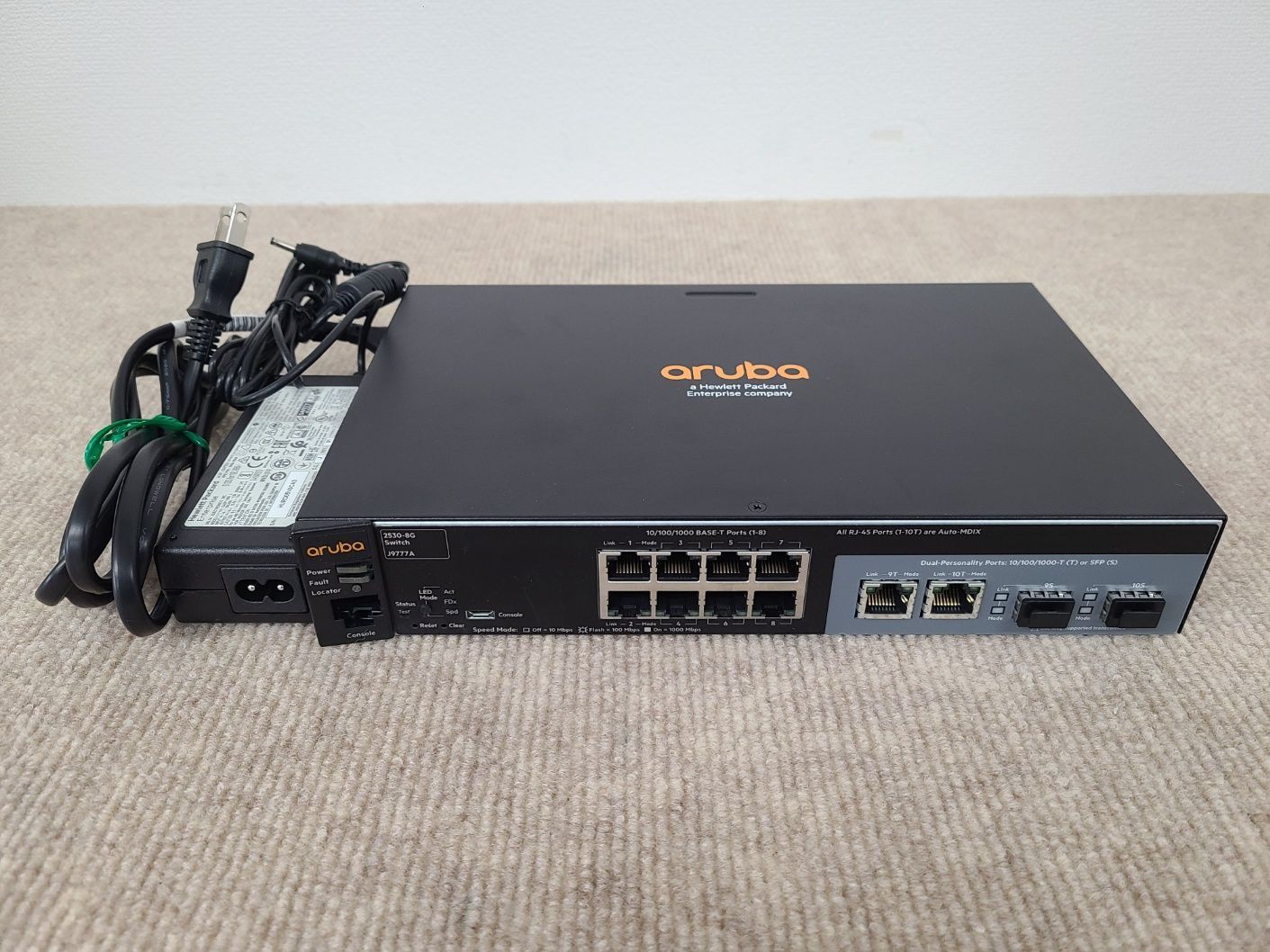 HPE Aruba J9777A 2530-8G 8-Port Switch Power /w Adapter 初期化済み [NW002 ...