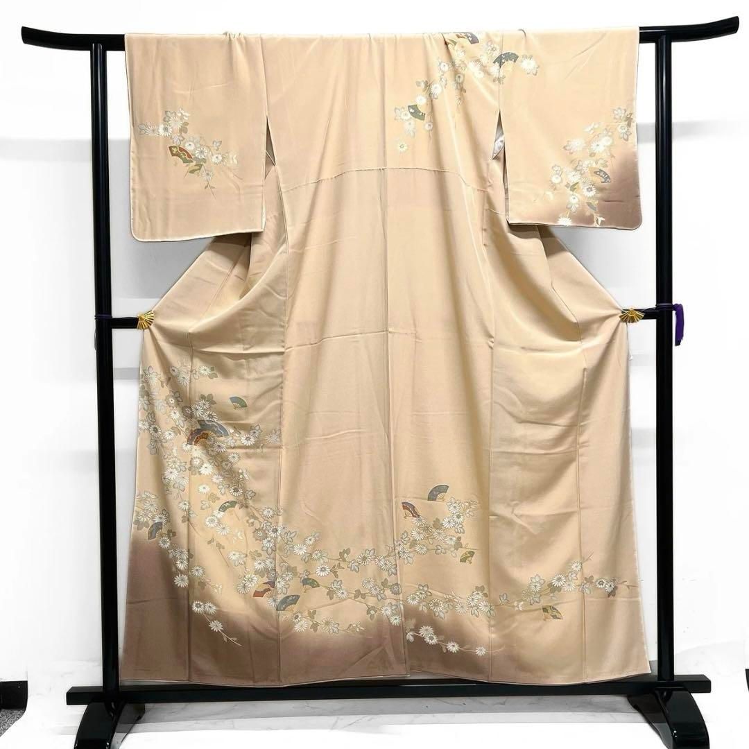 藤井寛 落款入 訪問着 仮絵羽 未仕立て品 金駒 金彩 紋意匠 誰が袖