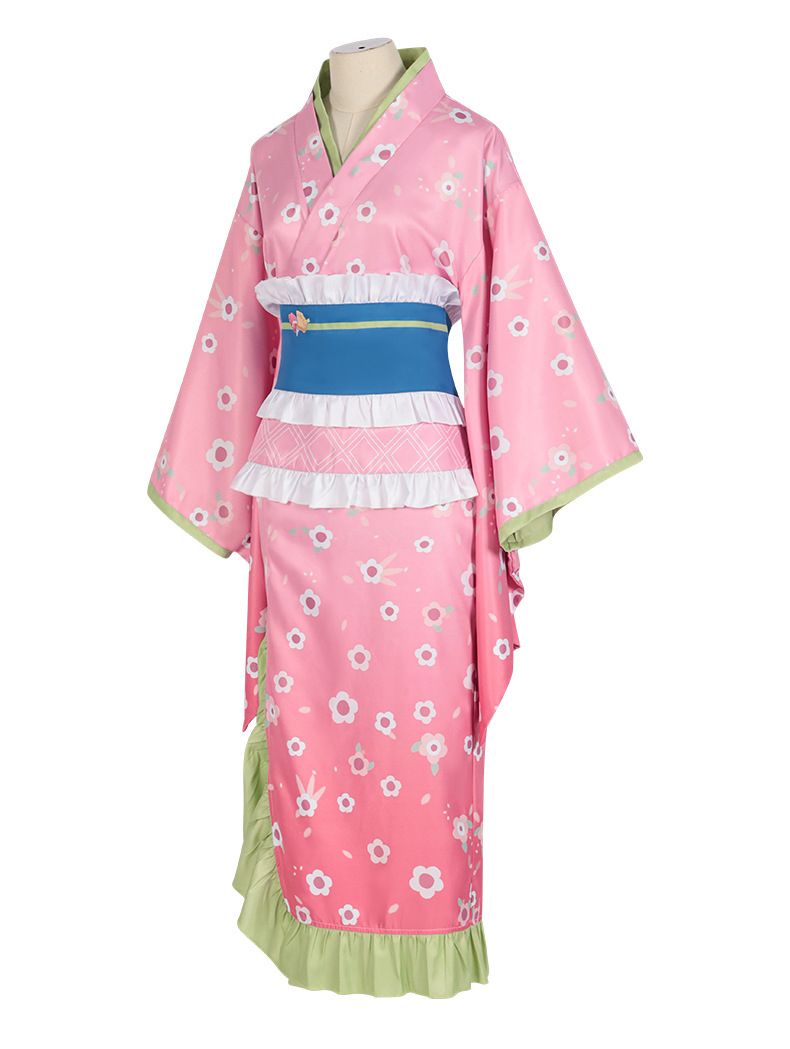 甘露寺蜜璃 ナムコ限定衣装 コスプレ 袴 和服 鬼滅の刃 鬼滅の刃 刀鍛冶の里編 甘露寺蜜璃 コスプレ衣装 浴衣 - Costowns