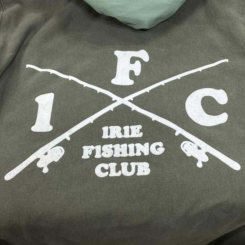 IRIE LIFE アイリーライフ パーカー 長袖 アイリー フィッシング クラブ IRIE FISHING CLUB 切替 プルオーバー 袖穴 クロスロッド