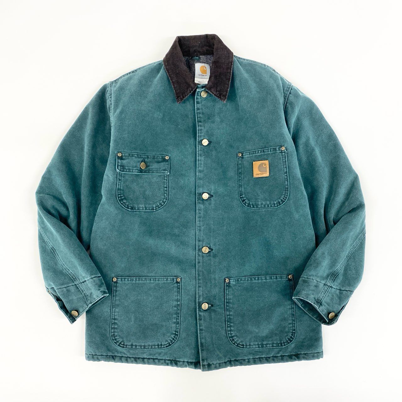 USA製 Carhartt ミシガンチョアコート　グリーン 80s USA製 carhartt ミシガンチョアコート カバーオール 緑 L