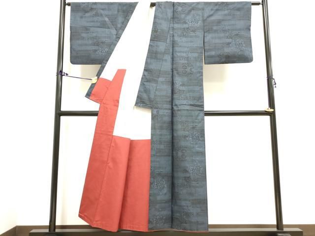 平和屋着物□本場大島紬 7マルキ 松皮菱文 正絹 逸品 AAAW3587nf