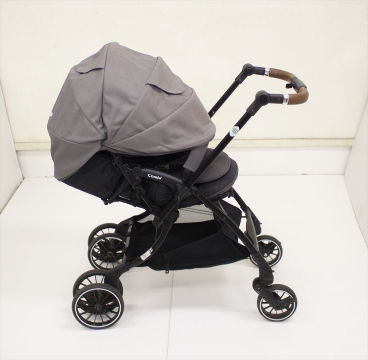 スゴカルSwitch EG AN シャドーグレー コンビ製ベビーカー ハイシート54cm 生後1ヶ月~ クリーニング済み B2812478
