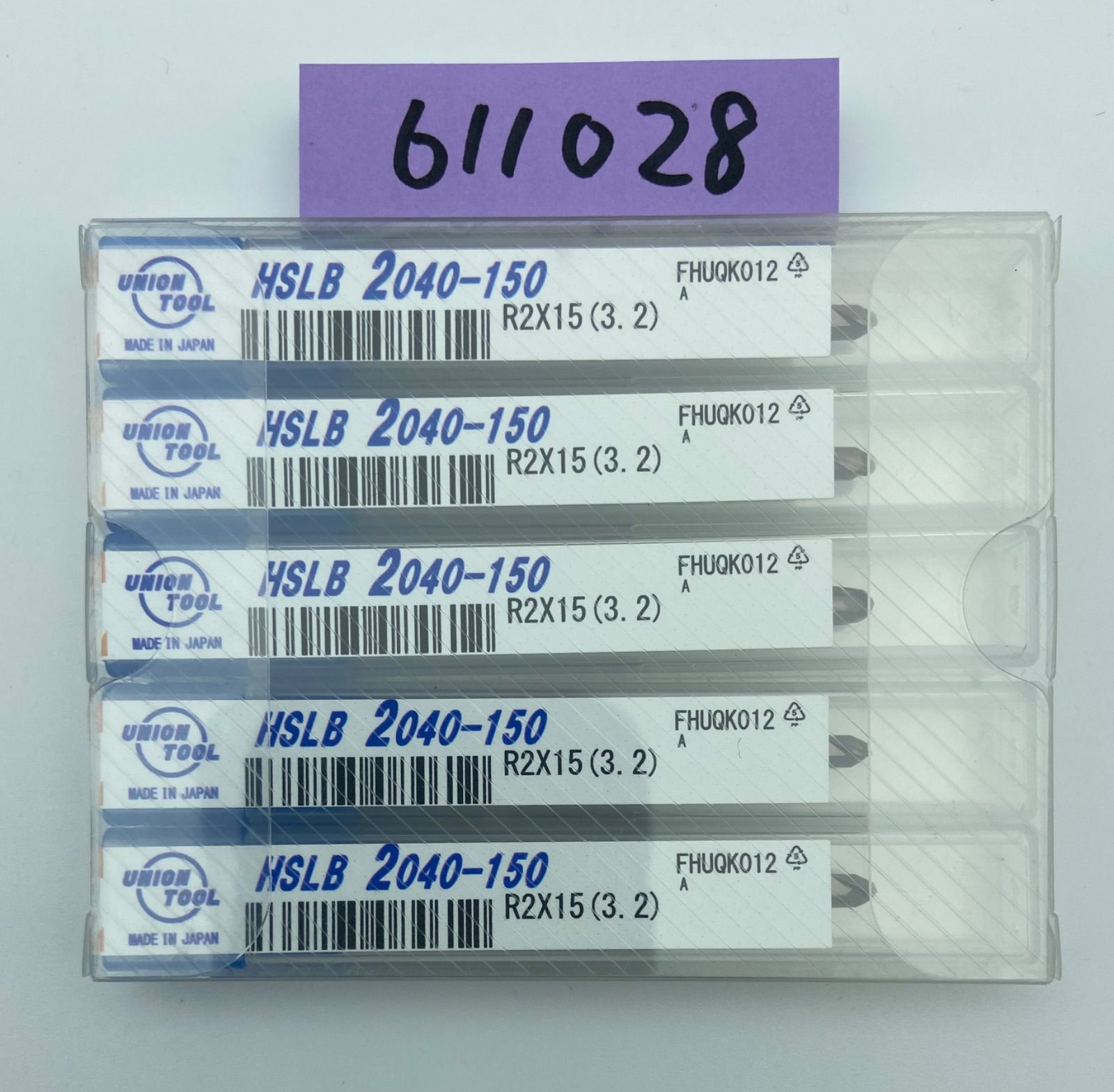 ユニオンツールUNION TOOL HSLB 2040-150 R2x15 5本セット