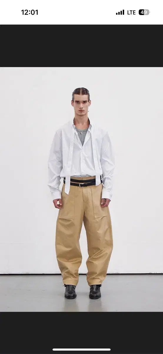 23FW RECTO レクト ミリタリー ワークパンツ ベージュ