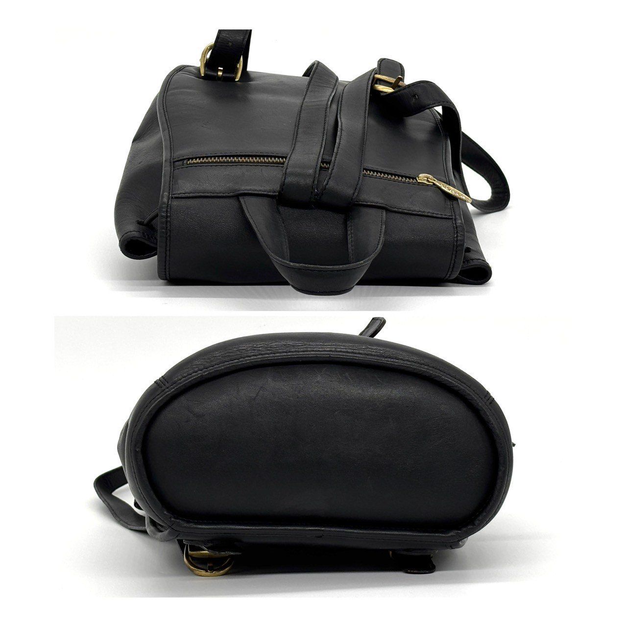 美品 オールドコーチ リュック バッグパック ターンロック レザー ブラック 美品】COACH コーチ オールドコーチ リュック レザー ターン
