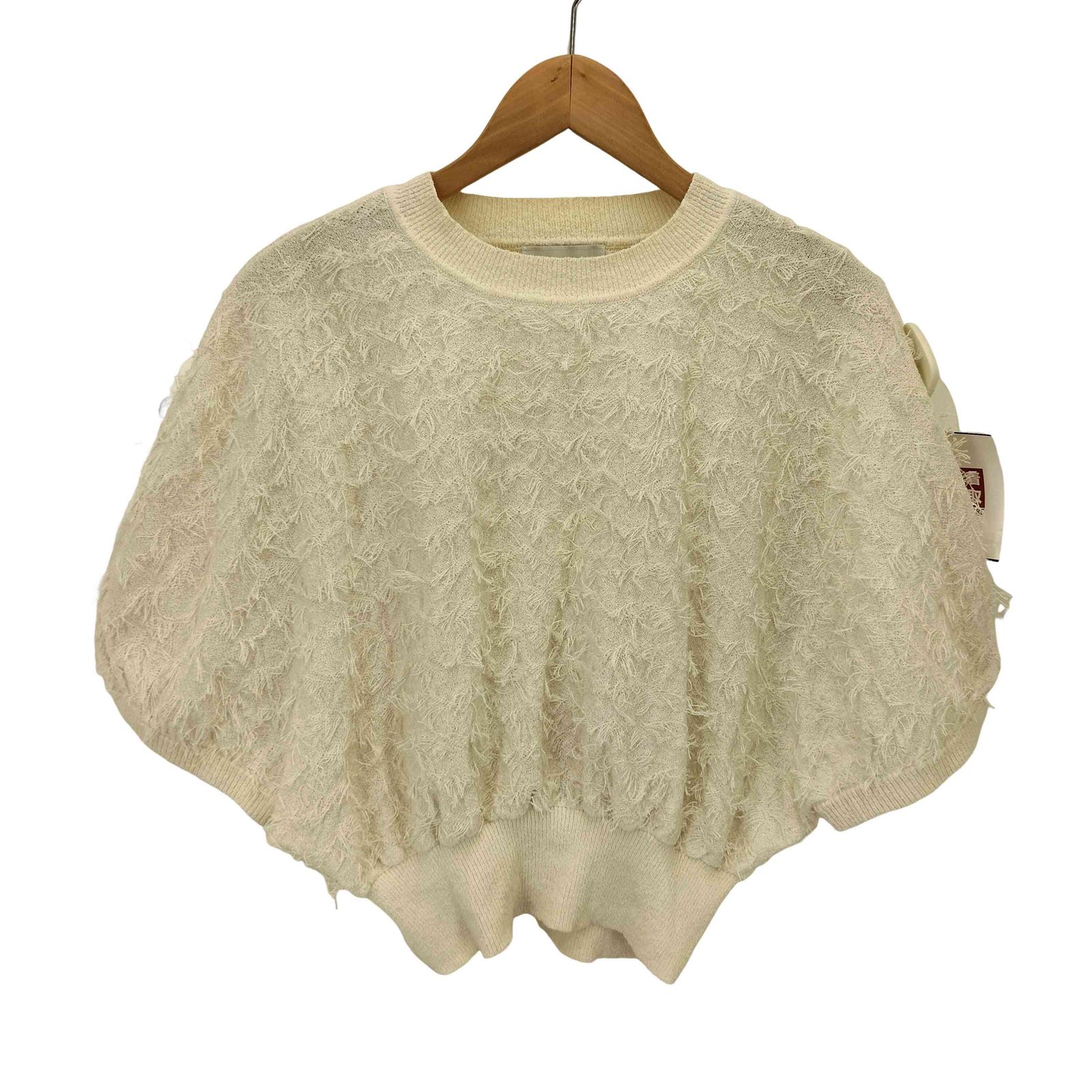 CLANEクラネFRINGE ARCH SLEEVE KNIT TOPS 1 CLANE クラネ FRINGE ARCH SLEEVE KNIT TOPS 1