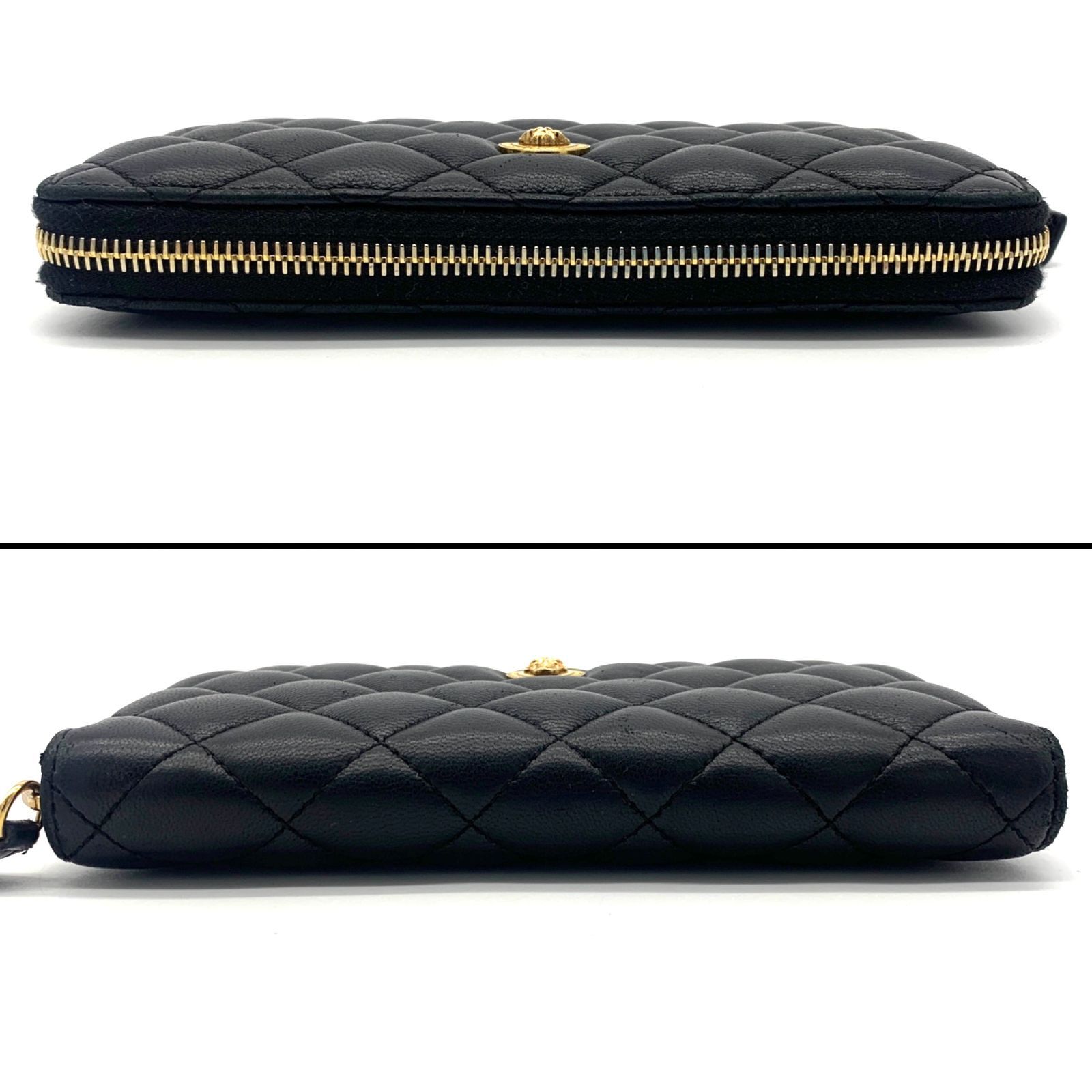 VERSACE キルティング メデューサ 長財布 ブラック ▽Versace/ヴェルサーチ メデューサ キルティング 長財布 ブラック