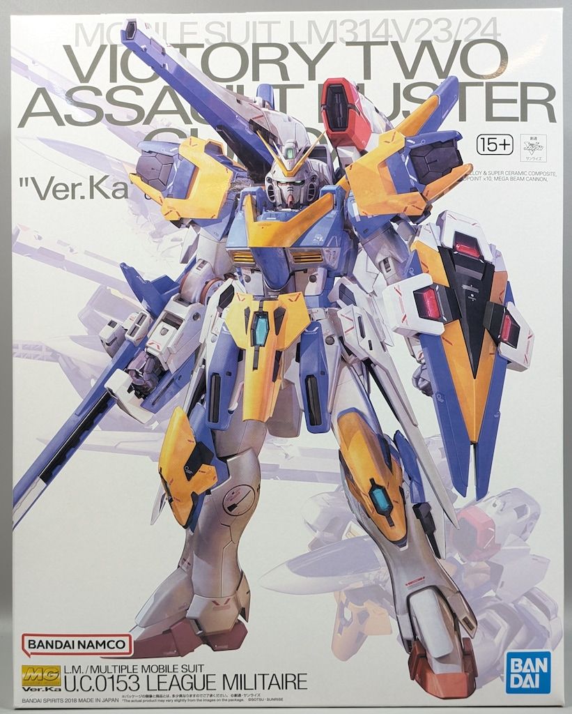 BANDAI SPIRITS MG 1|100 バンダイナムコ版 V2アサルトバスターガンダム Ver.Ka 15 表記