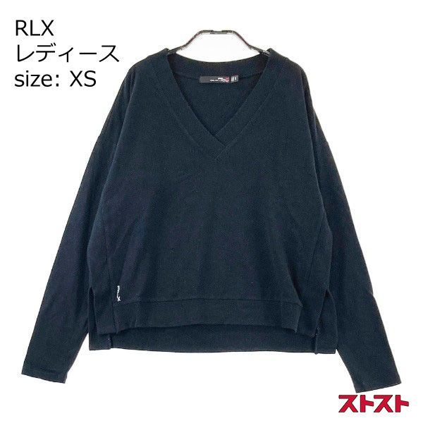 RLX ラルフローレン スウェット トップス Vネック プルオーバー ブラック系 XS [240001736589]