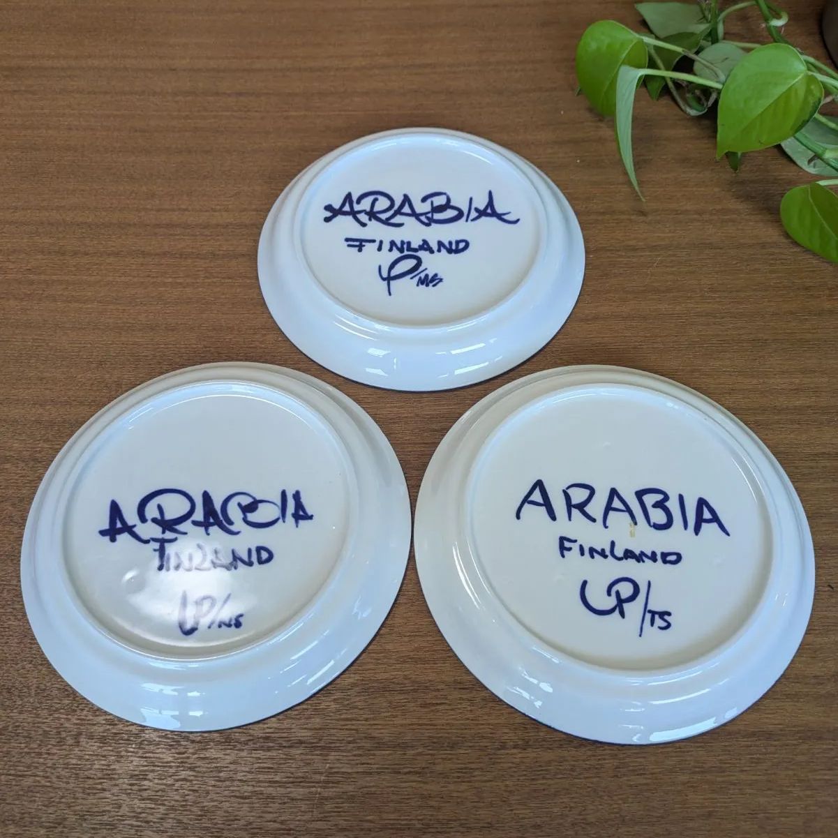 3客セット アラビア ARABIA バレンシア カップ＆ソーサー ブルー 陶磁器 SKLAD-KIRPICHA_RU