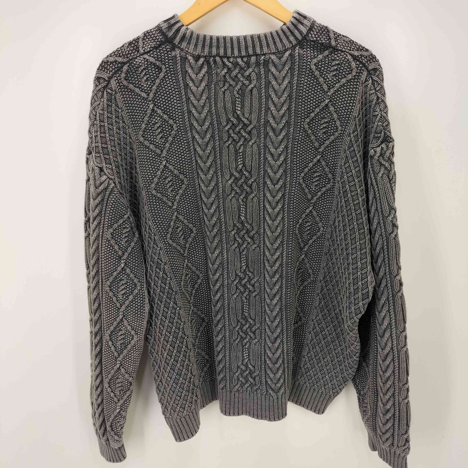 ネイバーフッド NEIGHBORHOOD 24AW WASHED CREWNECK CABLE SWEATER