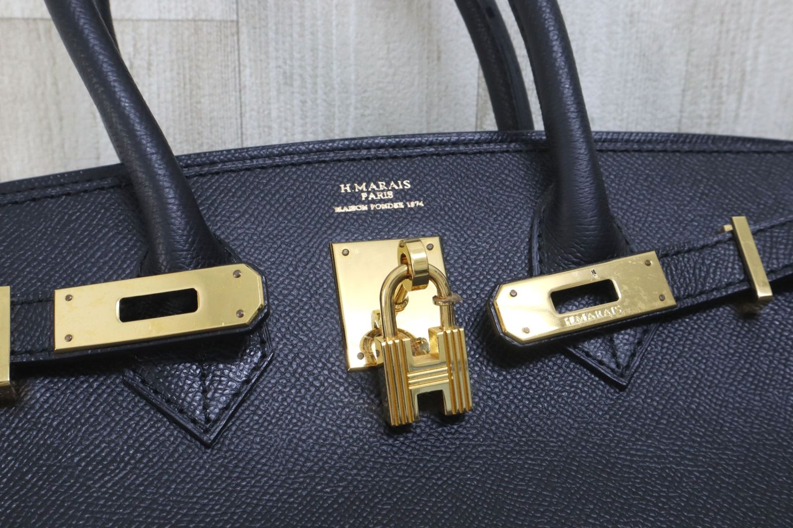 H・MARAIS アッシュマレ トートバッグ ブラック レザー - メルカリ