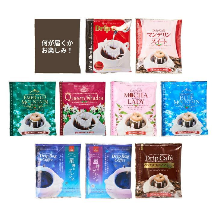 澤井珈琲 ドリップコーヒー コーヒー 専門店 ドリップバッグ リッチタイプ 10種類 100袋 入り セット 7 リッチな10種アソート7 100袋