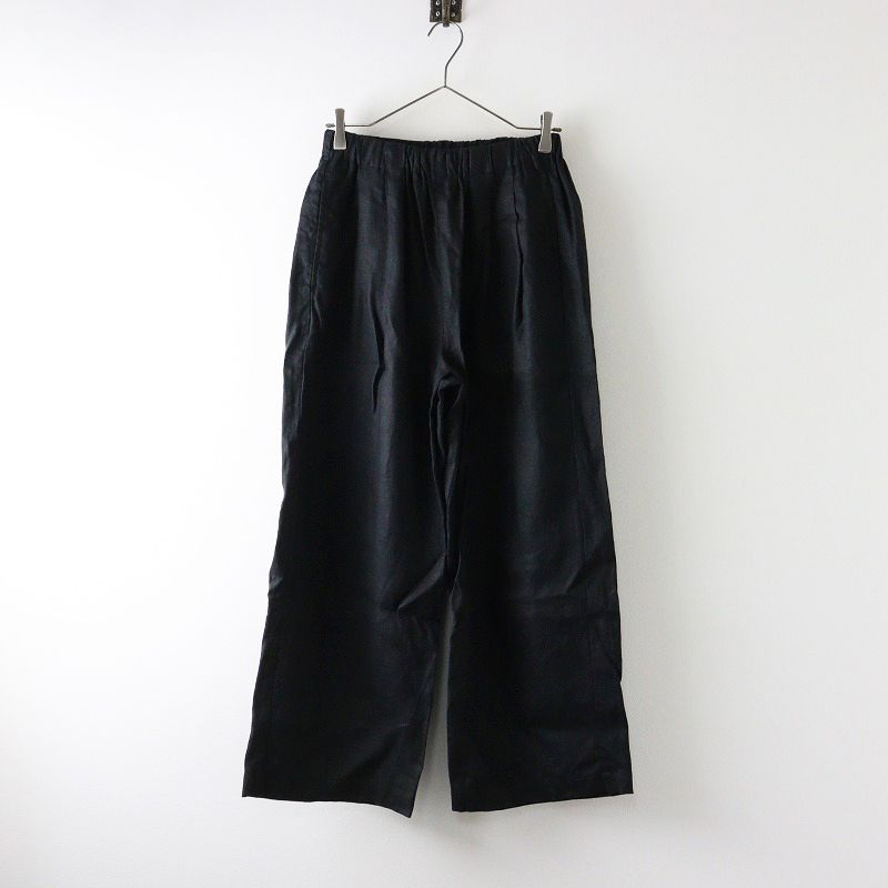 定価16500円 2025SS かぐれ kagure GAA5-24M020 リネンイージーパンツ ブラック┃ゆったりボトムス 麻素材 2400014597639