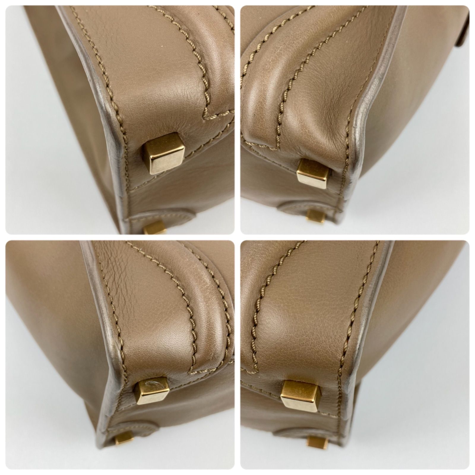 CELINE セリーヌ バッグ ラゲージ マイクロショッパー ベージュ カーフ